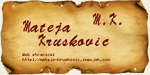 Mateja Krušković vizit kartica